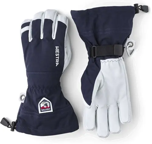 Flitsaanbieding Hestra Army Leather Heli Ski - 5 Finger - Navy - 10