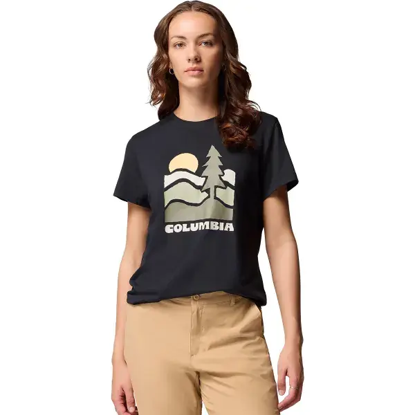 T-shirtCOLUMBIARUBY SPRINGS GRAPHIC FITTED SS BLACK / GET HIKED Finale Uitverkoop