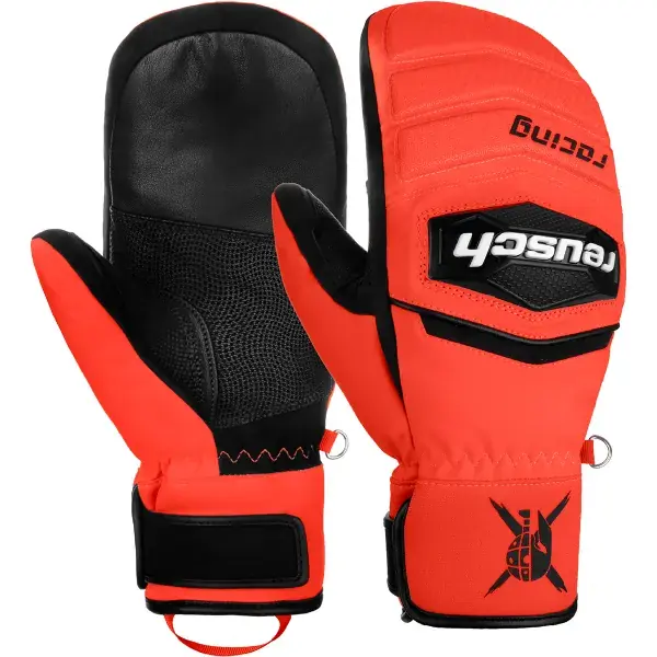 SkiwantenREUSCHWORLDCUP WARRIOR R-TEX XT JR MITT BLACK/FLUO RED Dagaanbieding