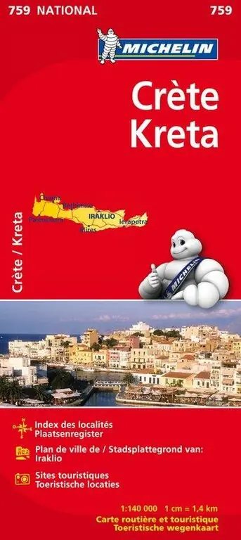 Snelle Levering MICHELIN WEGENKAART 759 KRETA (9782067173194)