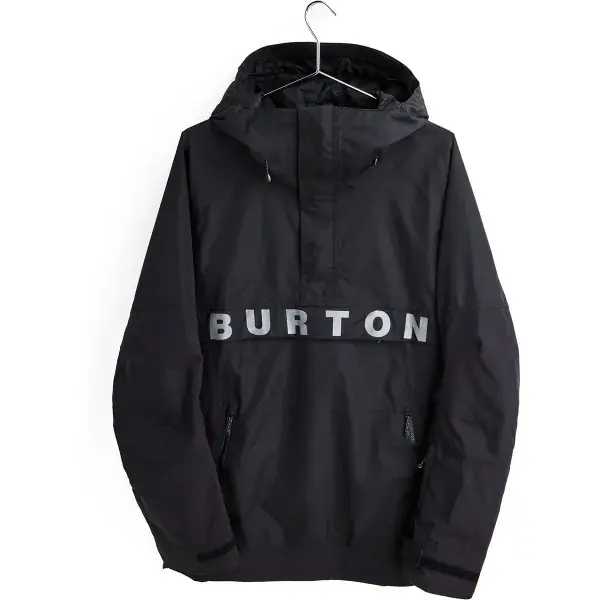 Snowboard jasBURTONM FROSTNER ANORAK TRUE BLACK Finale Uitverkoop