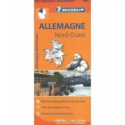 Speciale Aanbieding MICHELIN WEGENKAART 541 DUITSLAND NOORDWEST (9782067183520) SCHLESWIG-HOLSTEIN HAMBURG