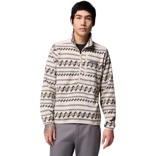 Aanbieding Wandel fleece truiCOLUMBIASWEATER WEATHER PRINTED HALF ZIP II DARK STONE KNITKNOT