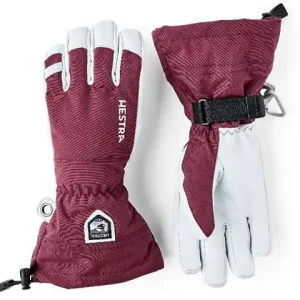 Lage Kosten Hestra Army Leather Heli Ski - 5 Finger - Bordeaux - 10