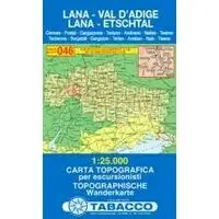 TABACCO TOPOGRAFISCHE WANDELKAART 046 LANA VAL D‘ADIGE 1 25.000 (9788883150678) Gratis Retour
