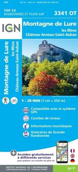 IGN WANDELKAART 3341OT MONTAGNE DE LURE (9782758546696) DRÔME - VAUCLUSE Nu Kopen
