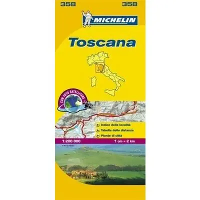 Nieuw MICHELIN WEGENKAART 358 TOSCANE (9782067127203) FLORENCE SIENA