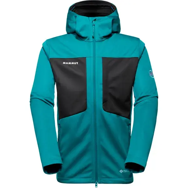 Softshell jasMAMMUTULTIMATE VIII SO HOODED JACKET M DEEP TEAL-BLACK Korting