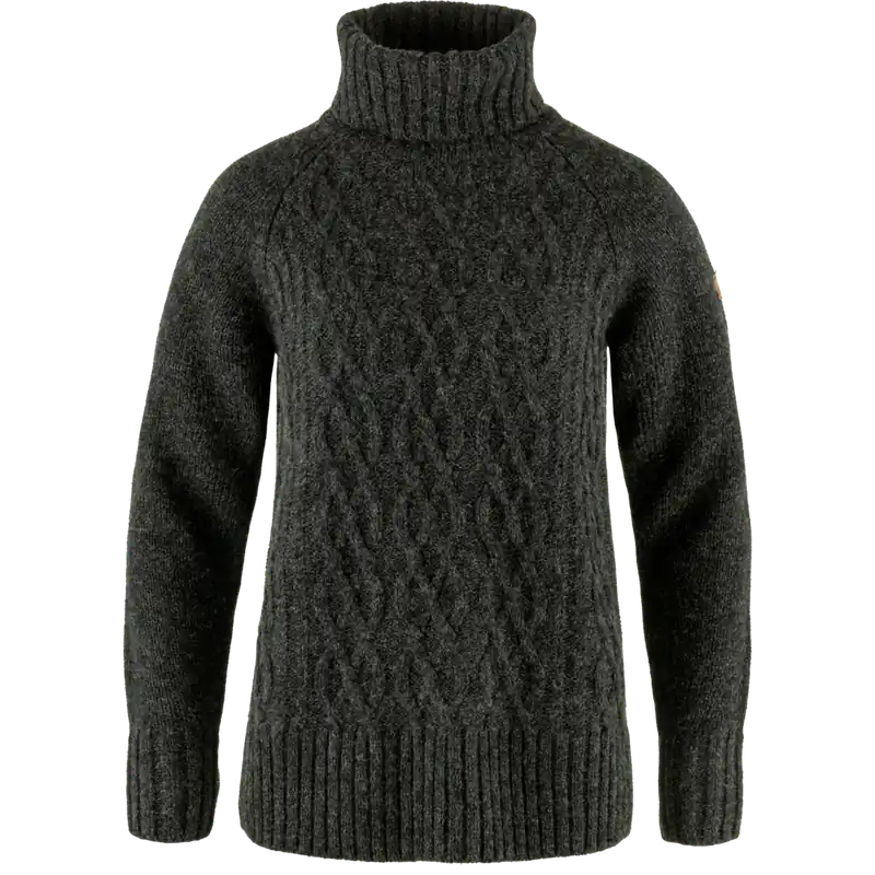 Betaalbaar Fjallräven Övik Cable Knit Roller Neck W