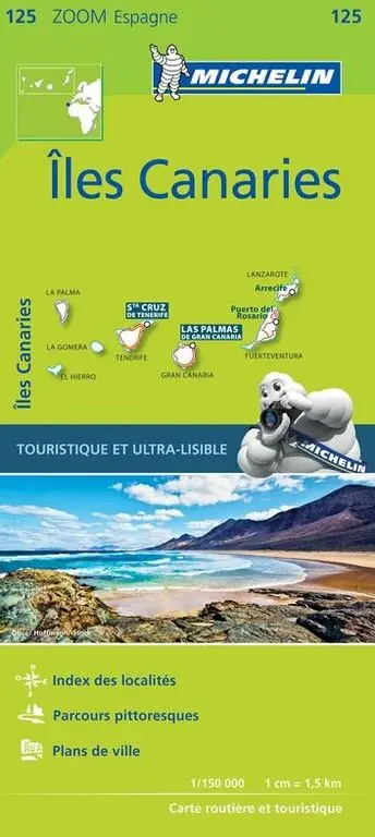 Populair MICHELIN WEGENKAART CANARISCHE EILANDEN 125 1 150.000 (9782067217942)