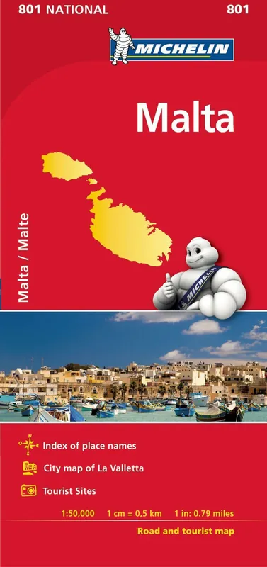 Voordeelprijs MICHELIN WEGENKAART 801 MALTA EN GOZO (9782067229068)