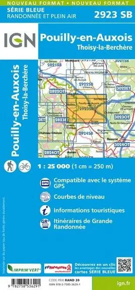 IGN WANDELKAART 2923SB POUILLY-EN-AUXOIS (9782758536291) THOISY-LA-BERCHERE Rechtstreeks Van De Fabrikant