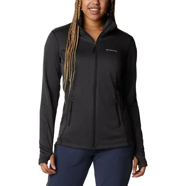Wandel fleecejasCOLUMBIAW PARK VIEW™ GRID FLEECE FULL ZIP BLACK HEATHER Flitsaanbieding