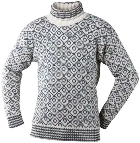 Devold Svalbard Wool High Neck - Offwhite/Anthracite - S Seizoensaanbieding