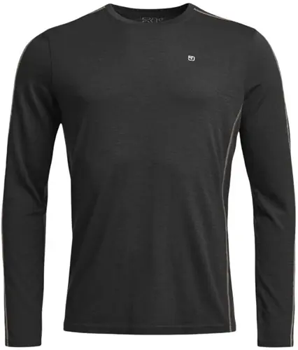 Ortovox 185 Rock‘N‘Wool Long Sleeve M - Black Raven - L Voordeelprijs