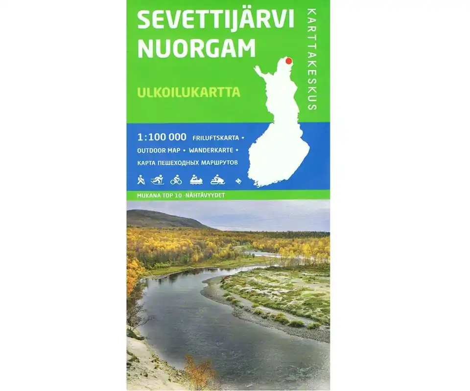 KARTTAKESKUS FINLAND WANDELKAART SEVETTIJÄRVI NUORGAM (9789522662774) Korting