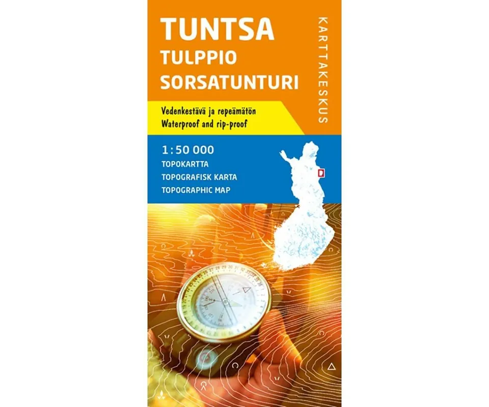 Korting KARTTAKESKUS FINLAND WANDELKAART TUNTSA TULPPIO SORSATUNTURI (9789522664839)