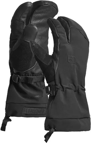Ortovox Merino Freeride 3 Finger Glove M - Black Raven - XL Gereduceerde Prijs