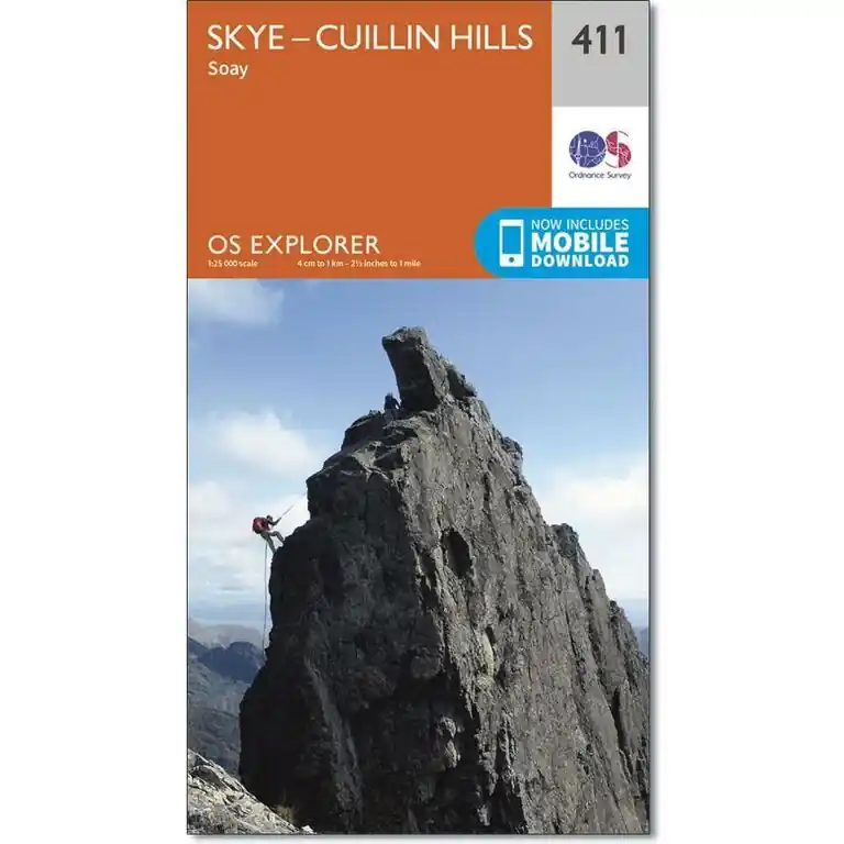 Bestseller ORDNANCE SURVEY WANDELKAART EXPLORER 411 SKYE - CUILLIN HILLS (9780319246467) SCHOTLAND, ISLE OF SKYE