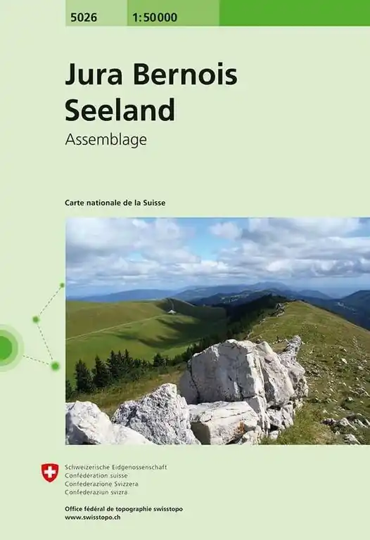 BUNDESAMT - SWISSTOPO TOPOGRAFISCHE KAART 5026 JURA BERNOIS SEELAND (9783302050263) Koop Online