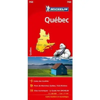 Weekendaanbieding MICHELIN WEGENKAART 760 QUEBEC (9782067208728)