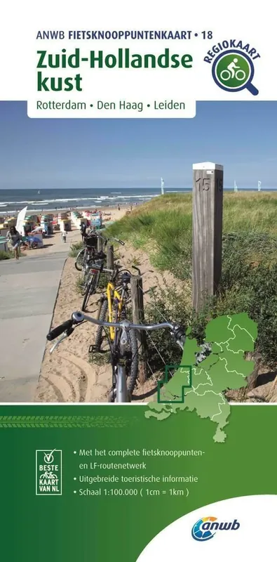 ANWB FIETSKNOOPPUNTENKAART 18 ZUID-HOLLANDSE KUST (9789018046910) Lage Kosten
