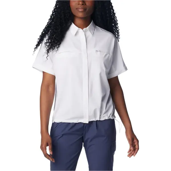WandelshirtCOLUMBIAW BOUNDLESS TREK SS BUTTON UP II WHITE Express Levering
