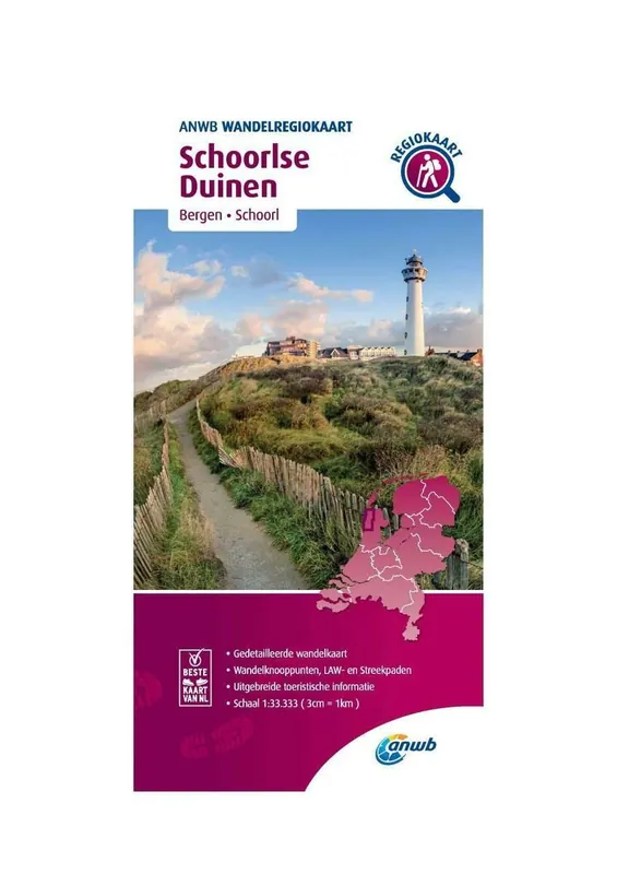 ANWB WANDELREGIOKAART SCHOORLSE DUINEN (9789018046569) Lage Prijs