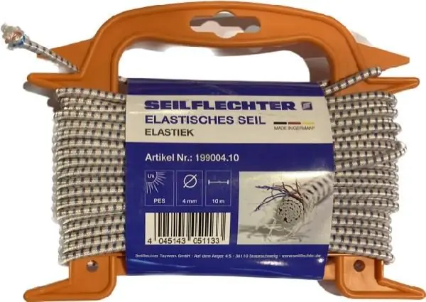 Elastiek op haspel 4mm-10 meter blauw/rood uit het Seilflechter Elastiek assortiment Beperkt Aanbod