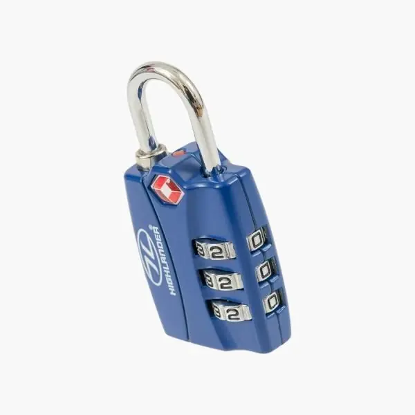 Betrouwbaar TSA ALERT COMBINATION LOCK - BLUE uit het Highlander Sloten En Beveiliging assortiment