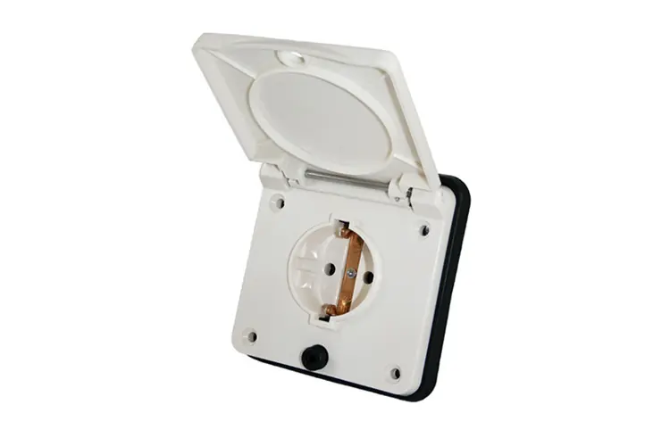Weekendaanbieding Haba Schuko Wandcontactdoos Wit 230V