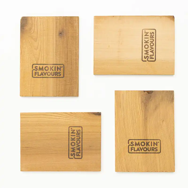 Goedkoop Smokin‘ Flavours Cederhouten Planken I Set Van 4 15 X 11 X 1 Cm