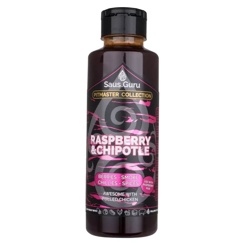 Saus.Guru Raspberry & Chipotle - Pitmaster Sauce 0,5L Superprijs
