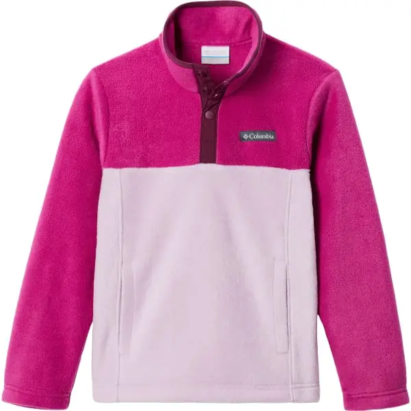 Gereduceerde Prijs FleeceCOLUMBIASTEENS MTN 1/4 SNAP FLEE AURA, WILD FUCH