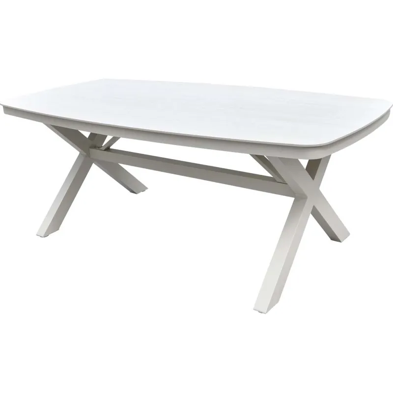 Beperkte Voorraad Leslie Living Tuintafel Davos Deens Ovaal 200 CM Crema