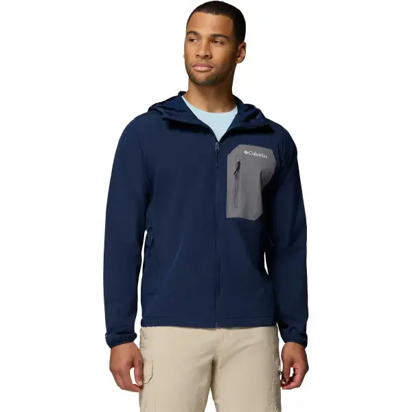 Finale Uitverkoop Softshell wandeljasCOLUMBIATALL HEIGHTS III HOODED SOFTSHELL COLLEGIATE NAVY
