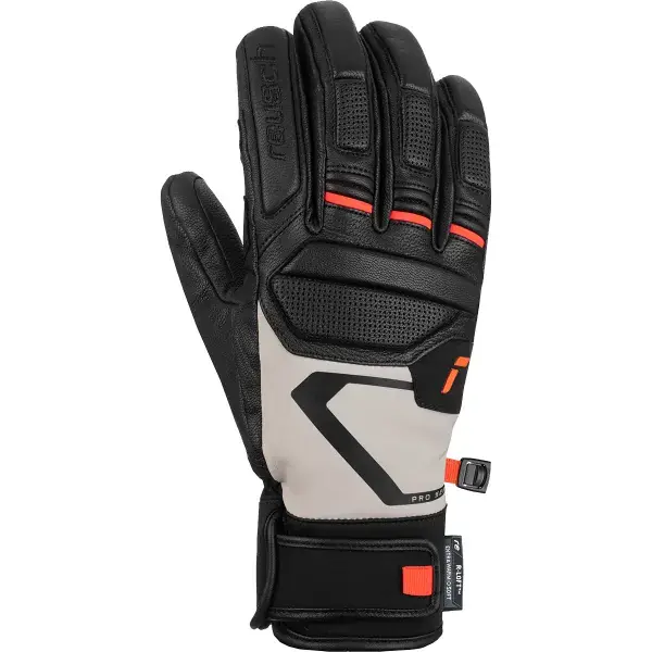 Gereduceerde Prijs SkihandschoenREUSCHPRO RC BLACK/GLACIER GREY/FLUO RED