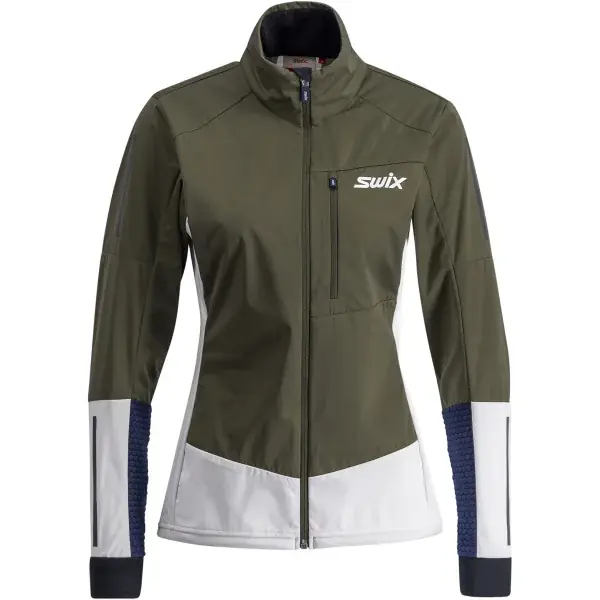 Beste Prijs Langlauf jasSWIXDYNAMIC JACKET W OLIVE/BRIGHT WHITE