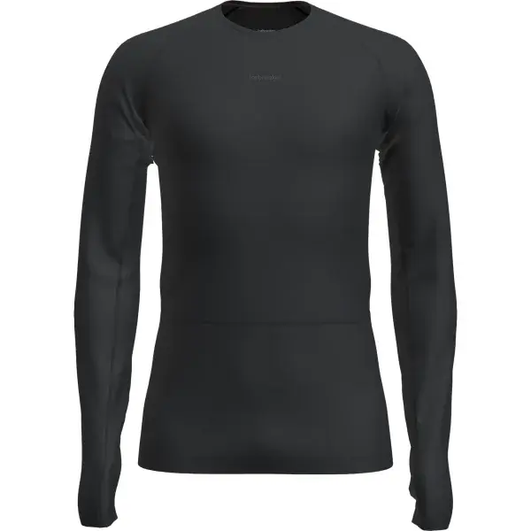 Bestel Nu Thermisch T-shirtICEBREAKERMER 200 ZONEKNIT LS CREWE BLACK